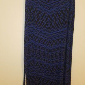 Black and Blue LOFT Maxi Skirt